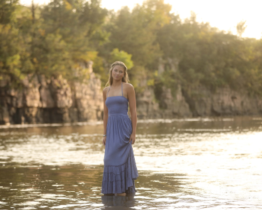 Sioux Falls Senior posing in water